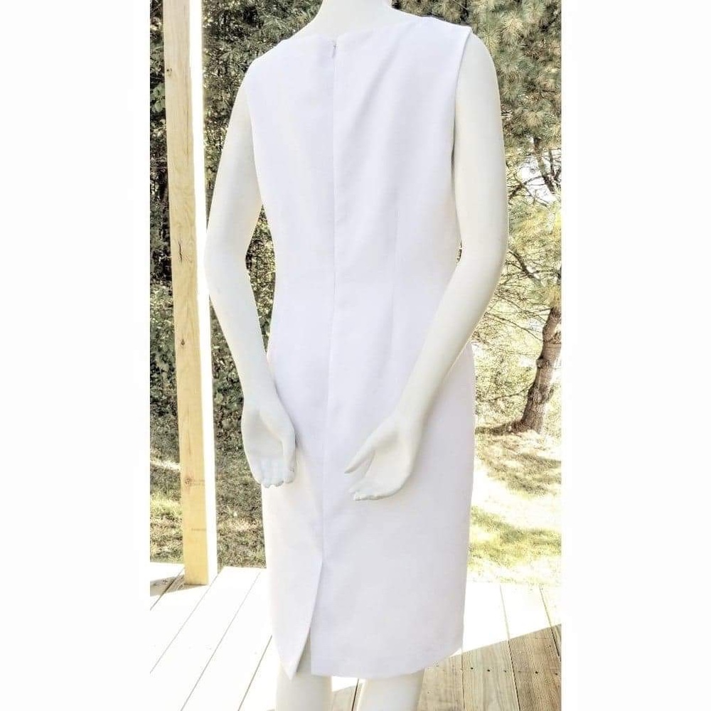 Jones Studio Knee Length White Dress Size 10 - Picture 4 of 8